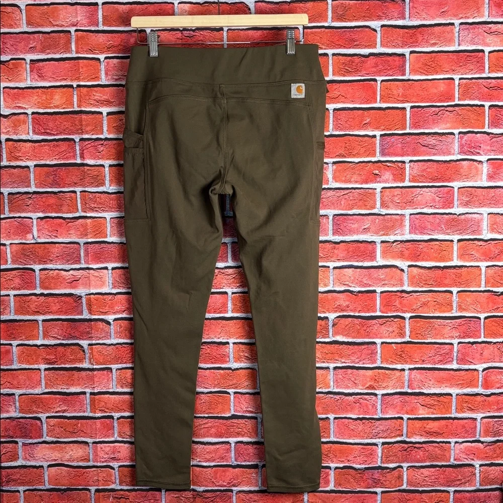 Carhartt Women's Force Fitted Lightweight Legging in Tarmac Green Medium - Picture 2 of 9